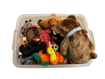 Lot 1733 - Beanie Babies including large Erin, Schweetheart, Wiser Class of 07 '99, Battie etc. (50+)