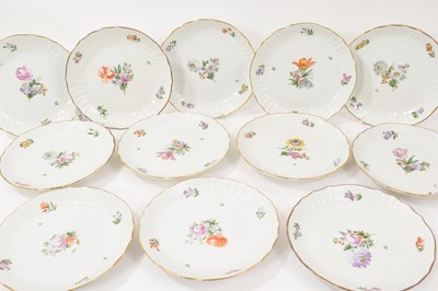 Lot 233 - Set of twelve Royal Copenhagen floral side plates