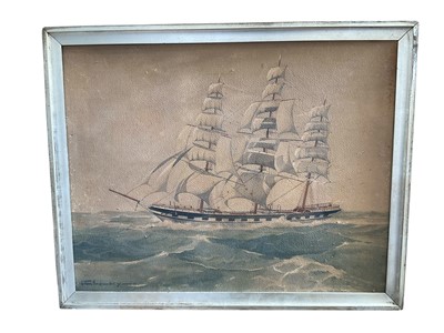 Lot 5200 - Tom Lewsey (act 1940-1967) watercolour - sailing vessel Golden Fleece