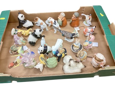 Lot 2258 - Group of ceramic figures and animals including Royal Worcester, Beswick, Royal Doulton, Beatrix Potter etc