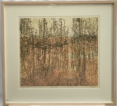 Lot 5 - Charles Bartlett (1921-2014) signed limited edition etching and aquatint - Reeds, artists proof