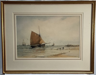 Lot 50 - Albert - early 20th century marine watercolour, indistinctly signed, 29cm x 43cm, in glazed frame.