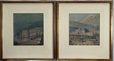 Lot 49 - Attributed to Donald Maxwell (1877-1936) two watercolours, signed with initials, 20cm x 19cm, glazed frames
