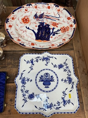 Lot 32 - 19th century meat dish and another dish
