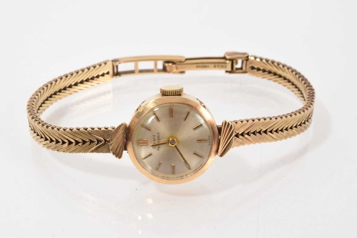 Lot 785 - 1960s Gerard Peregaux 9ct gold wristwatch on 9ct gold bracelet