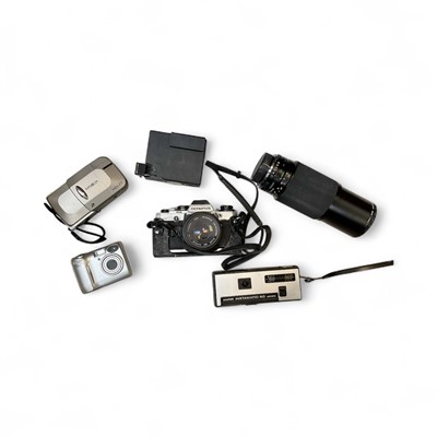 Lot 5215 - Nikon film camera, lenses and other items