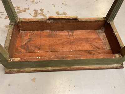 Lot 1500 - Good French Louis XVI green painted side table, the rectangular white marble top supported on a green painted base with carved frieze with central urn mount, on square tapered and fluted legs