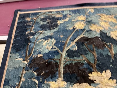 Lot 1502 - Flemish, late 17th / early 18th century Verdure tapestry depicting a sunrise over a bridge Provenance: Joanna Booth, Kings Road, London, 29th September 1990