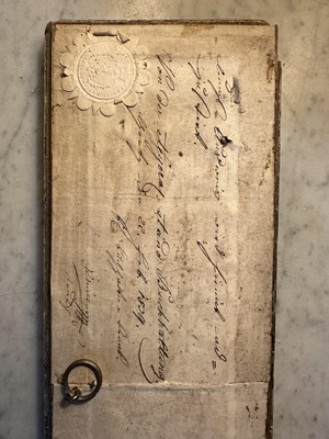 Lot 1510 - Antique, probably 17th century, carved oak frieze, depicting putto and mythical creatures, presented in a gilt and painted moulded frame, 15.5cm x 47.5cm