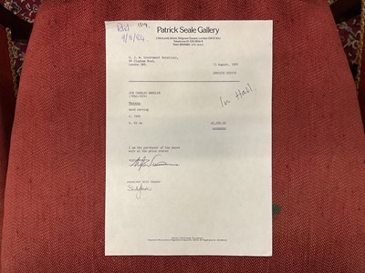 Lot 1514 - *Sir Charles Thomas Wheeler (1892-1974) carved wooden sculpture - The Madonna, believed to be a portrayal of his wife, Muriel, a sculptor and painter in her own right, NB: Wheeler was the...