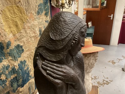 Lot 1514 - *Sir Charles Thomas Wheeler (1892-1974) carved wooden sculpture - The Madonna, believed to be a portrayal of his wife, Muriel, a sculptor and painter in her own right, NB: Wheeler was the...