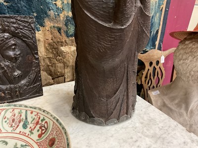 Lot 1514 - *Sir Charles Thomas Wheeler (1892-1974) carved wooden sculpture - The Madonna, believed to be a portrayal of his wife, Muriel, a sculptor and painter in her own right, NB: Wheeler was the...