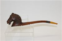 Lot 4020 - Finely Carsved late 19th century briar pipe,...