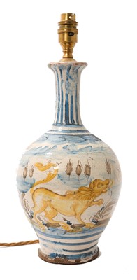 Lot 1551 - 18th / 19th century Italian maiolica bottle vase