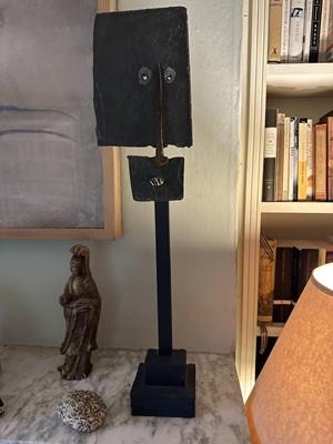 Lot 1625 - Jean Paul Chagniot, contemporary, mixed media sculpture - Head, signed, 60cm high