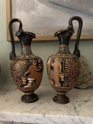 Lot 1627 - Pair of Apuliam Greek vases
