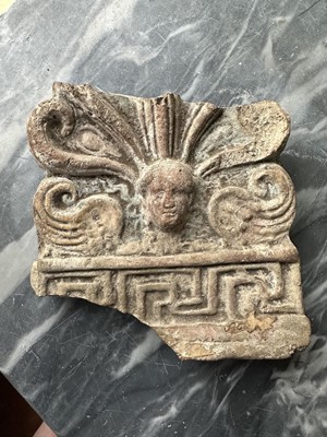 Lot 1628 - Ancient Greek, 4th century, terracotta fragment, 16cm square