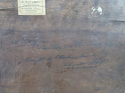 Lot 1561 - George A. Boyle (1842-1930) oil on panel - figure in an orchard, inscribed verso, 32cm x 43cm, in gilt frame