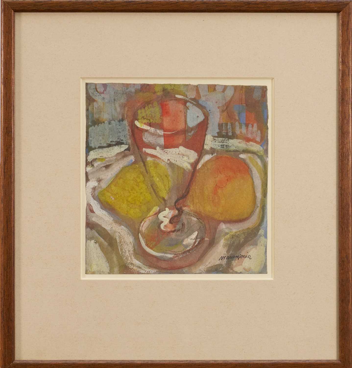 Lot 1565 - William Senior watercolour - Still Life with Wine Glass, signed, in glazed frame