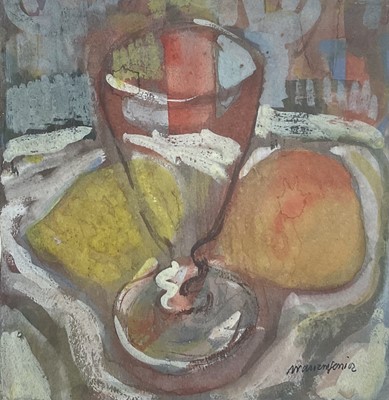 Lot 1565 - William Senior watercolour - Still Life with Wine Glass, signed, in glazed frame