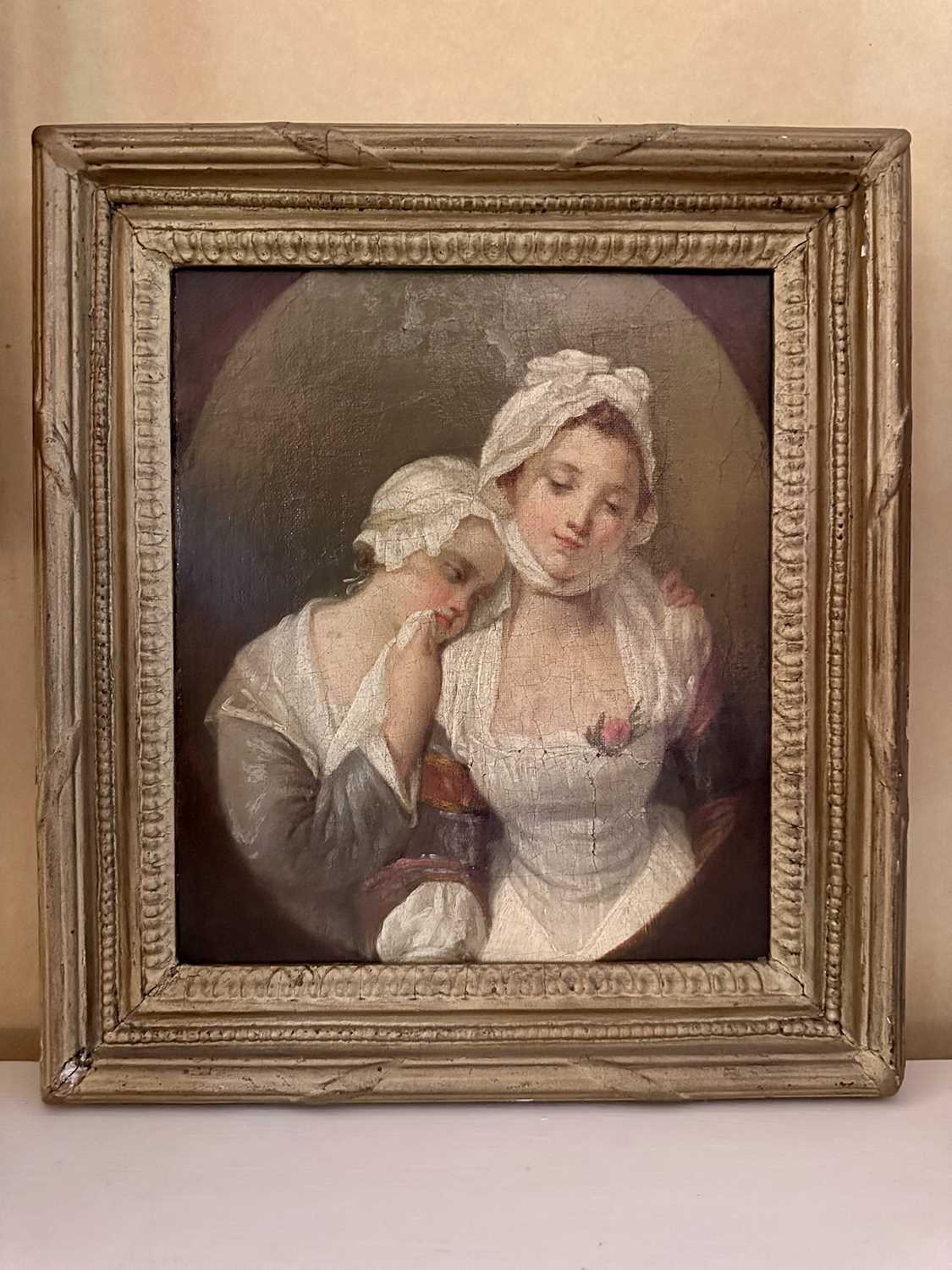 Lot 1569 - Manner of Jean-Baptiste Greuze (1725-1805) oil on canvas - The Village Bride, in gilt frame