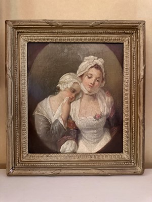 Lot 1569 - Manner of Jean-Baptiste Greuze (1725-1805) oil on canvas - The Village Bride, in gilt frame
