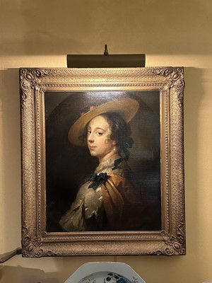 Lot 1571 - Attributed to Herman van der Mijn (1684-1741) oil on canvas - portrait of Sarah Crowther, daughter of Samuel Richardson, in gilt frame Provenance: Charlotte Byng, Melron Court, London, 13...