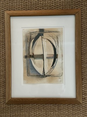 Lot 1586 - *Paul Feiler (1918-2013) crayon, charcoal and collage - Abstract, signed and dated '64, in glazed frame