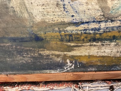 Lot 1587 - *Dorothy Steele (1927-2002) oil on canvas - The Fishmonger, framed