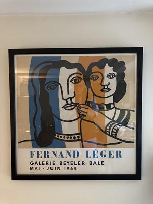 Lot 1589 - Fernand Leger 1964 exhibition poster, in glazed frame