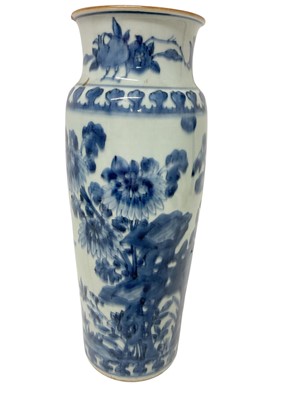 Lot 1594 - Chinese blue and white vase, 37cm high