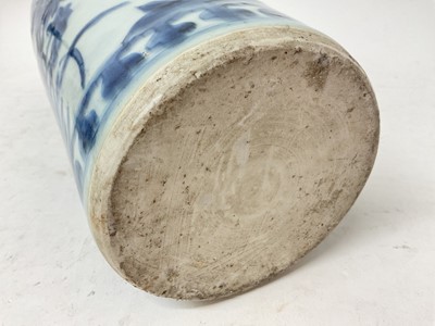 Lot 1594 - Chinese blue and white vase, 37cm high