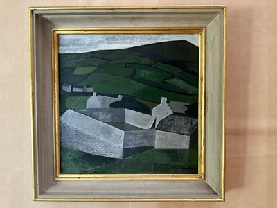 Lot 1652 - *David Haughton (1924-1991) oil on board - Tendrine, Cornwall, signed, dated '51, inscribed verso, 33cm square, in painted frame Provenance: Roland, Browse & Delbanco
