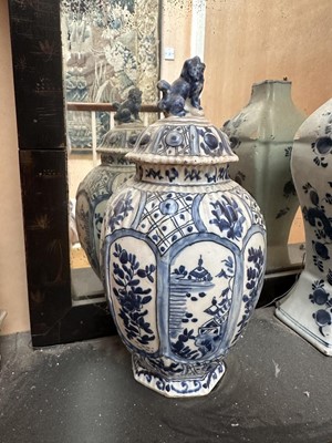 Lot 1658 - Three Dutch Delft vases