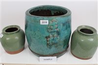 Lot 2219 - Group - to include four antique Chinese green...