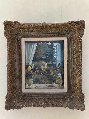 Lot 1685 - *Charles Mahoney (1903-1968) oil sketch on board - Adam and Eve, 29cm x 24cm, in gilt frame. Exhibited: The Memorial Exhibition to Mahoney at the Ashmolean, Oxford, November 1975