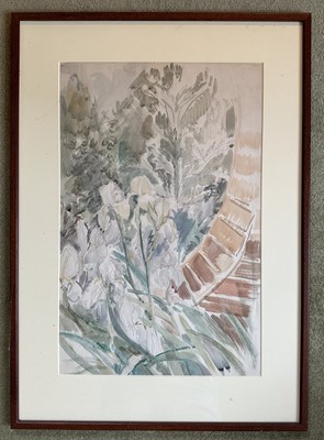 Lot 1688 - *Humphrey Waterfield (1908-1971) two pencil and watercolours - Garden Views, one signed and dated 1938, 47cm x 30cm, in glazed frames