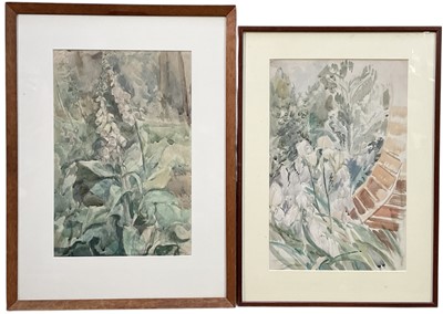 Lot 1053 - *Humphrey Waterfield (1908-1971) two pencil and watercolours - Garden Views, one signed and dated 1938, 47cm x 30cm, in glazed frames