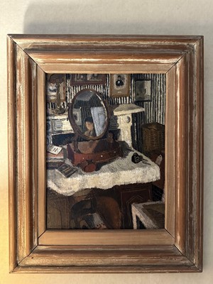 Lot 1691 - Leonard Daniels (1909-1998) oil on board - The Dressing Table, signed and dated '41, 39cm x 30cm, framed