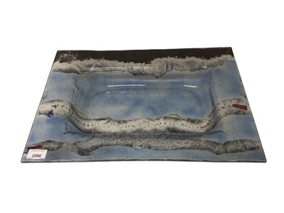 Lot 2390 - St Ives glass dish of rectangular form, 50cm x 35cm