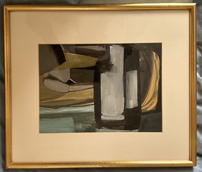 Lot 1741 - *Reginald James Lloyd (1926-2020) watercolour - 'Two Heads and Kist Vaen', signed and dated 1969, inscribed verso, 20.5cm x 28cm, in glazed gilt frame