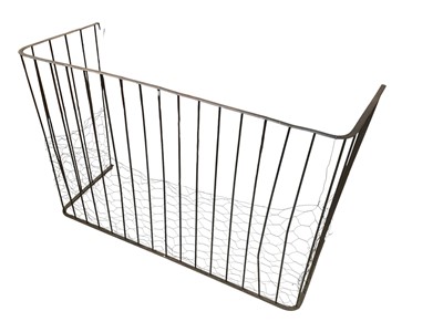 Lot 5302 - Antique nursery fender, of mesh form, 127 x 43cm
