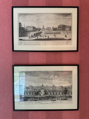 Lot 1774 - Group of 18th century black and white engravings, London views, in glazed frames