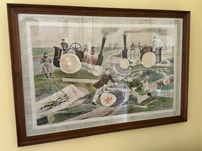 Lot 1784 - *Michael Rothenstein (1908-1993) Schools print - Timber Felling in Essex, in glazed frame