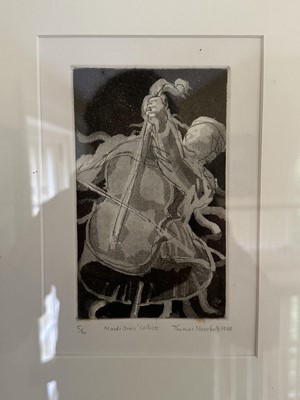 Lot 1785 - Thomas Newbolt, pair of signed limited edition aquatints - Musicians, 4 and 5 from an edition of 30, in glazed frames