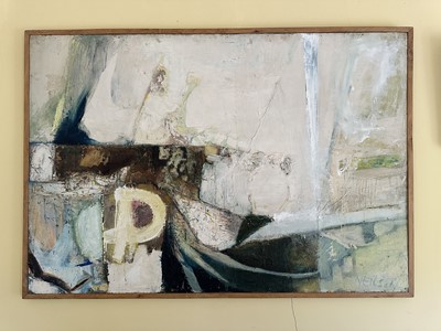 Lot 1788 - *Lillian Neilson (1938-1998) large oil on canvas - Abstract, signed and dated 69/75, framed