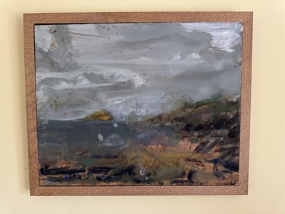 Lot 1790 - Stephen Read, oil on board - Rain, 2002, signed and dated verso, framed