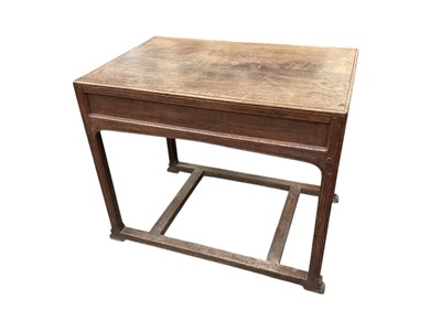 Lot 1801 - Victorian oak table of ecclesiastical form