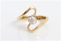 Lot 3494 - Diamond single stone ring, the brilliant cut...