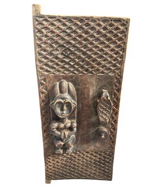 Lot 5319 - African grain store carved door